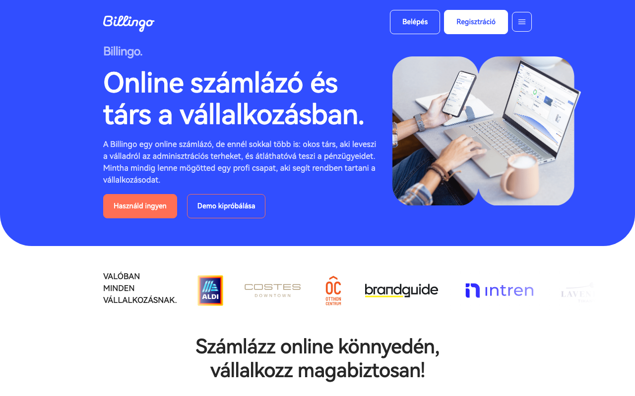 Billingo felület