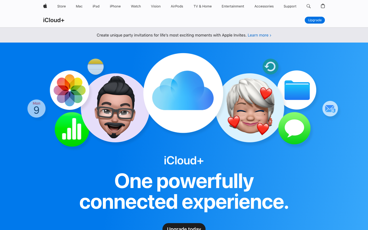 Apple Naptár (iCloud) felület