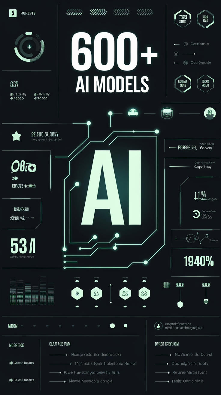 Infografika — 600+ AI modell